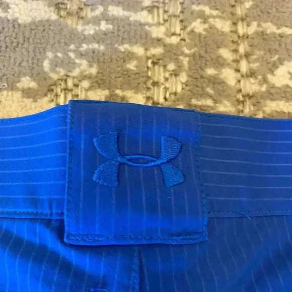 Under Armour Shorts Mens Flat Iron Size 28 Color Blue Heat Gear - Picture 5 of 5